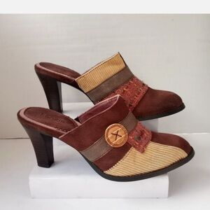Kenzie Touch Patckwork Leather Suede heels